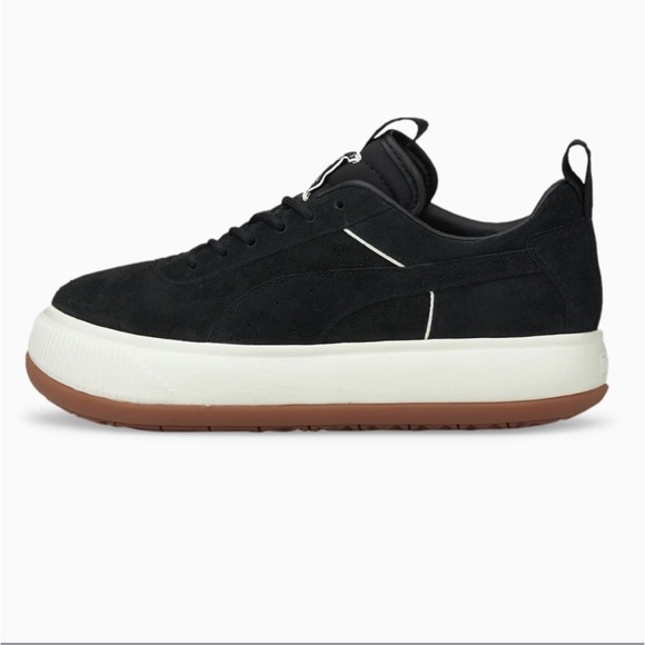 Puma black suede Mayu sneaker flatform platform gum sole - Picture 3 of 10